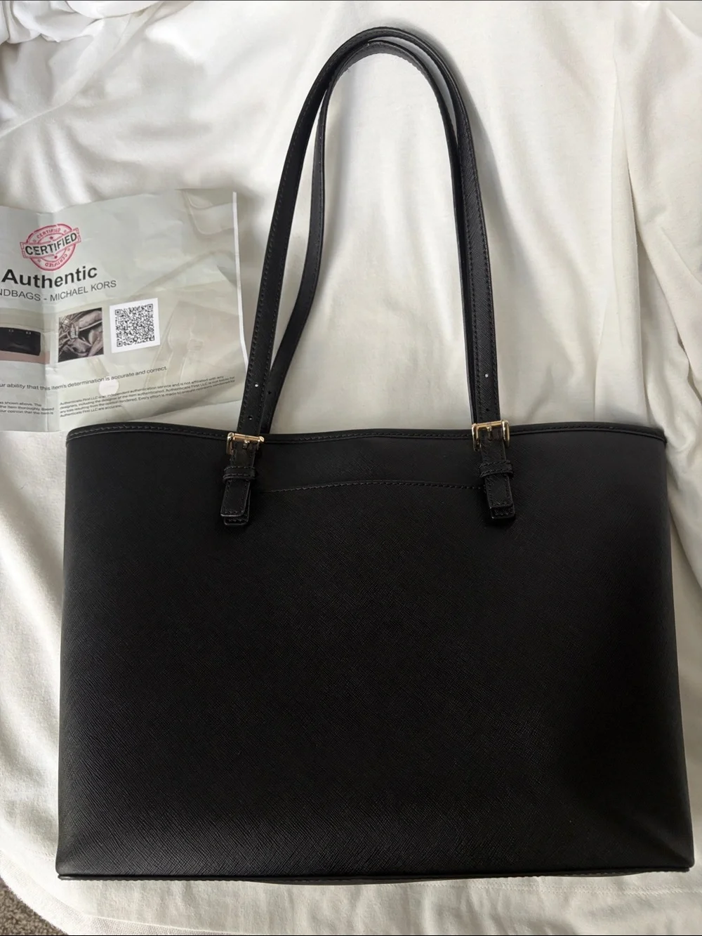 Michael Kors Black Tote with Signature MK Zip Wallet
